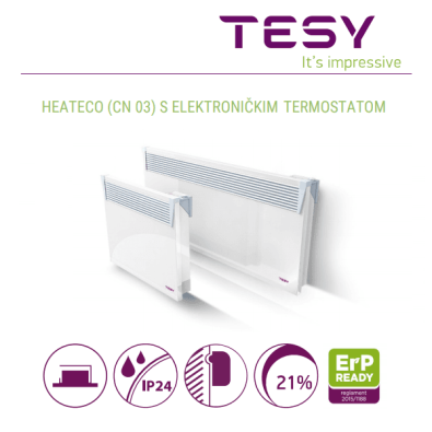 TESY Heateco zidna električna grijalica