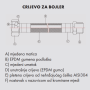 Karakteristike - Crijevo za bojler 1/2" MŽ 50 cm  