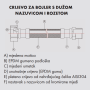 Specifikacije - Crijevo za bojler s dužom nazuvicom MŽ 1/2"