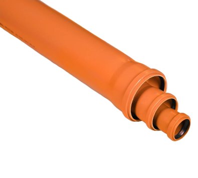 PVC okrugla siva cijev FI 160X3000 mm narančasta