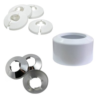 Plastični prstenovi za prekrivanje spojeva cijevi s podom, zidom ili stropom - PVC rozete