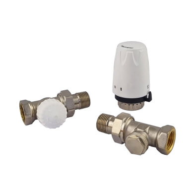 Heimeier set ravni (termostatski ventil + prigušnica + DX glava)