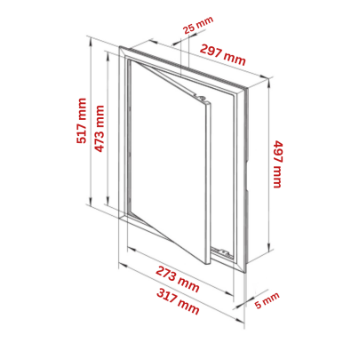 Vrata sa bravicom 300 x 500 mm