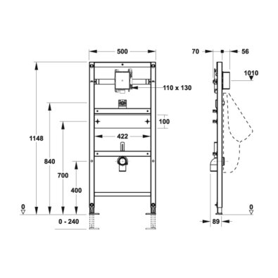 Ugradbeni element za pisoar Rehau NextVIT + 925 IR senzor