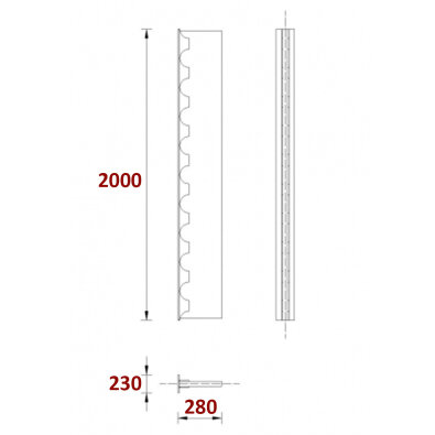 Dilatacijski profil za podno grijanje 2m