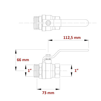 Kuglasti ventil Titan 1" MŽ