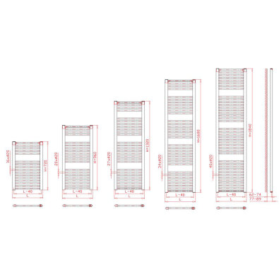 Kupaonski radijator Trend 450x1680 (956 W)